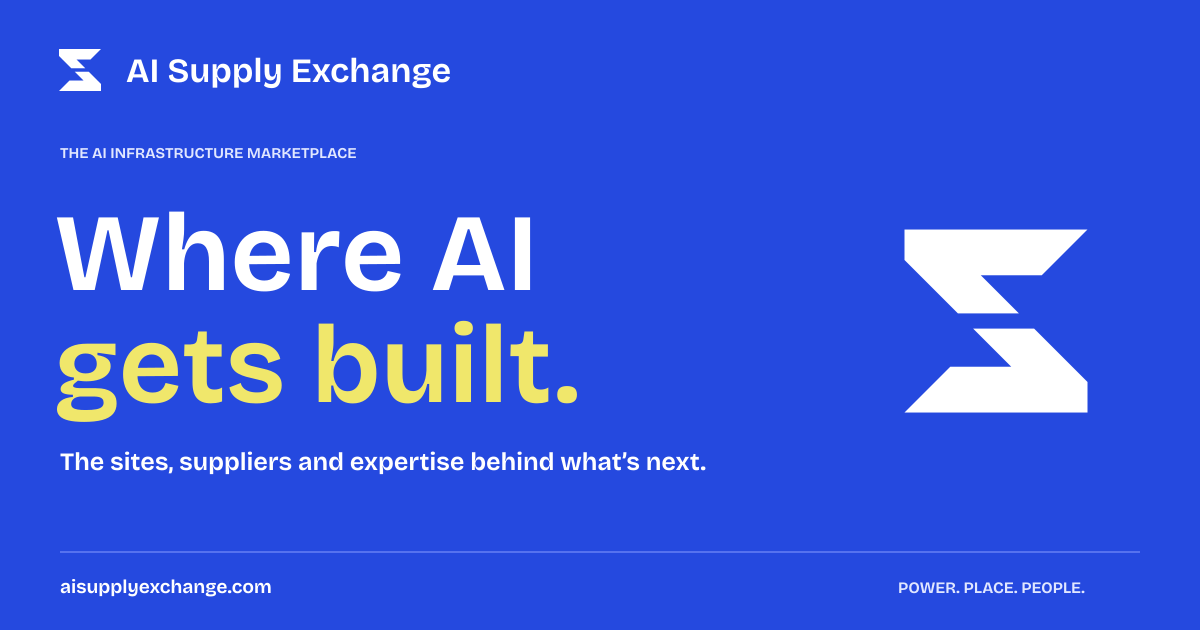 AI Supply Exchange social card: Where AI gets built.
